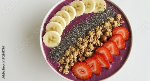 Delicious and Healthy Acai Bowl with Fresh Fruits