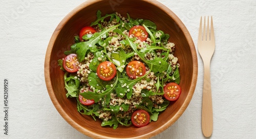 Delicious and Healthy Quinoa Salad with Fresh Arugula