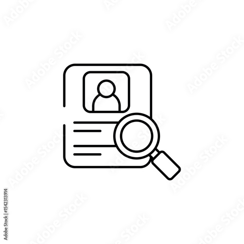 Reference Check icon design with white background stock illustration