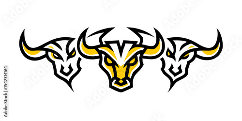 cow head silhouette vector
