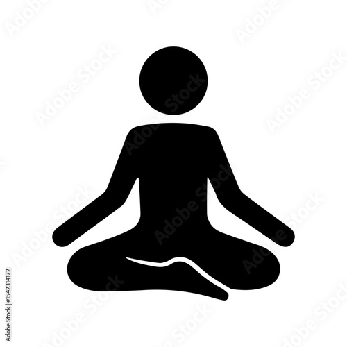 meditating glyph icon