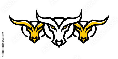 cow head silhouette vector