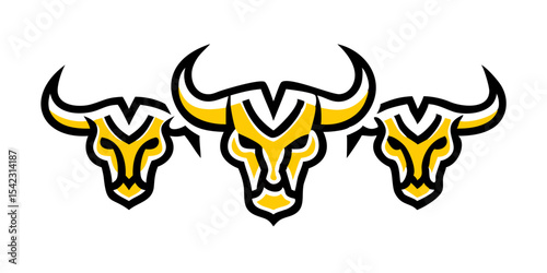 cow head silhouette vector