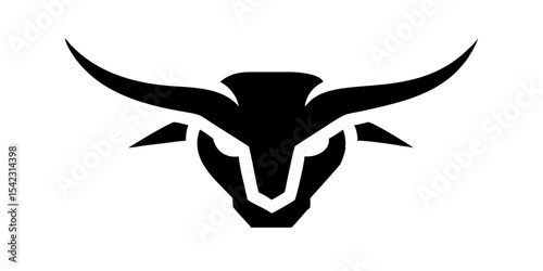 cow head silhouette vector