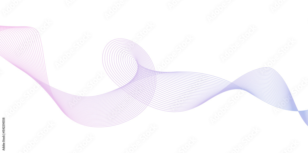 Fototapeta premium Abstract white background with multicolor wave, 3d render holographic iridescent neon curved wave in motion background, colored spiral on a white background, gradient design element for banners.