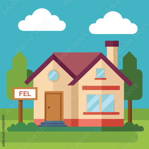 house on the hill vector