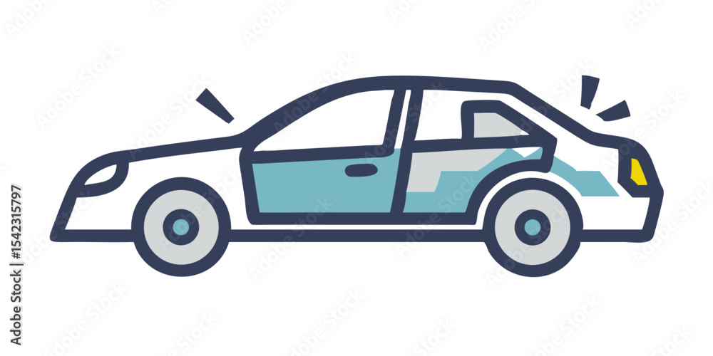 Naklejka premium colorful car vector