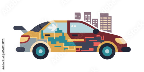 colorful car vector