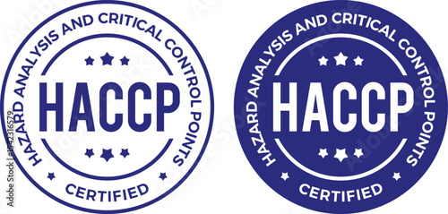 Blue HACCP Certified Stamp – Round Rubber Seal for Food Safety and Compliance