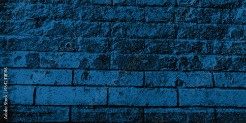 Unevenly colored wall surface with a dominant blue hue, adding a complex and painterly quality to the texture.
