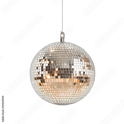 silver disco ball on a transparent background.PNG
