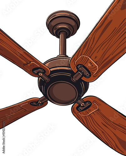a brown ceiling fan on a white background