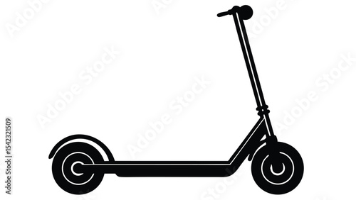 Electric scooter isolated on white background