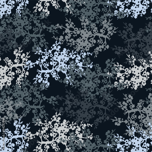 Seamless floral vector pattern. Floral liberty pattern. Plant background for fashion, tapestries, prints. Modern floral design perfect for fashion and decoration. Textile seamless pattern vector
