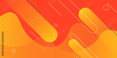 Modern abstract orange banner background eps10