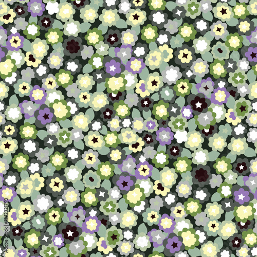 Abstract Art Grunge Flower Pattern 