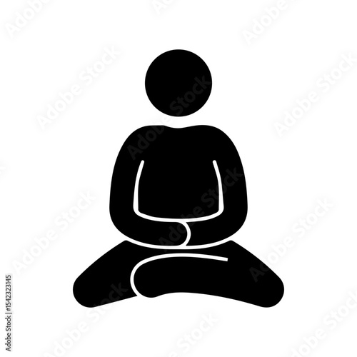 meditate glyph icon
