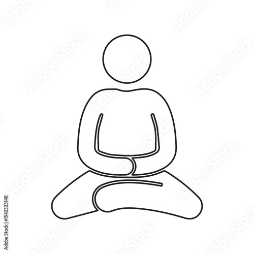 meditate line icon