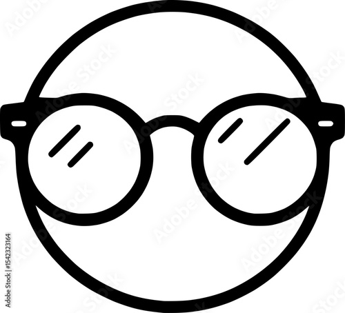Minimalist black and white sunglasses icon, perfect for a clean summer vibe look.