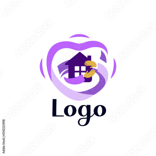 Logo of care and hugs in the form of the letter G.
Letter G in the form of a heart.