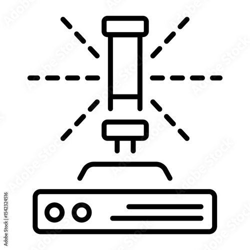 A line style icon showing a laser pointer