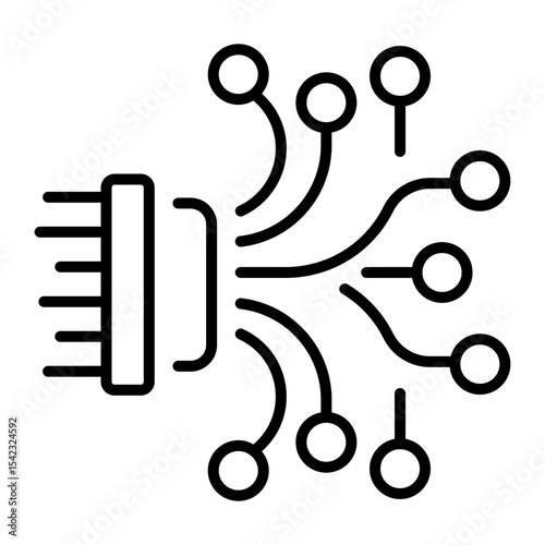 An outline style icon depicting optical fiber  
