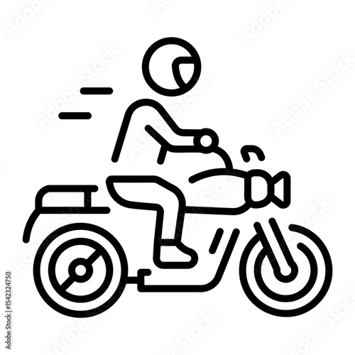 An outline style icon depicting acceleration  