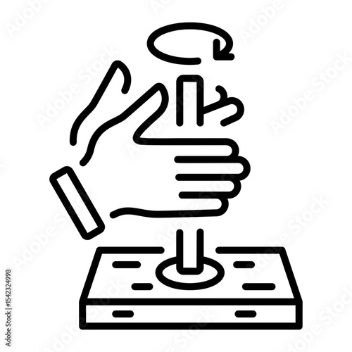 A line style icon showing friction  