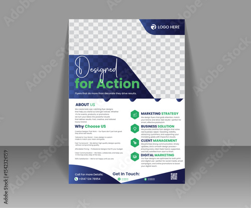 Creative Corporate & Business Flyer Brochure Template Design, abstract business flyer, vector template design. 