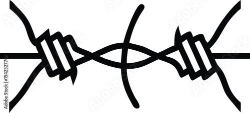 Barbed Wire outline Icon