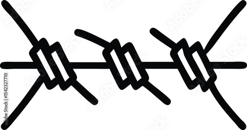Barbed Wire outline Icon