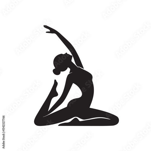  A person is Meditating or doing yoga isolated on white background