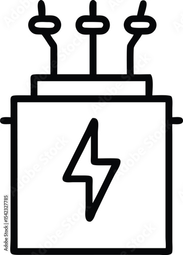 Electric transformer icon 