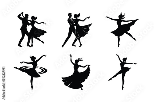 Dancing silhouette bundle design