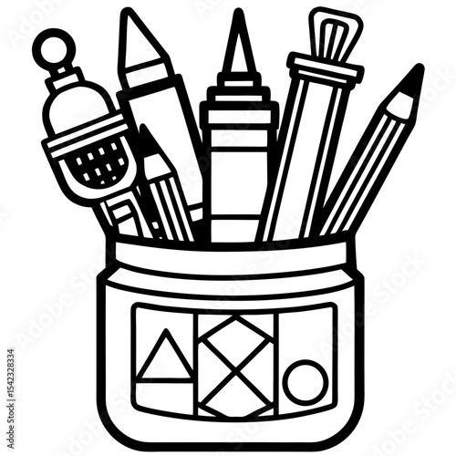 vector illustration of a pencil