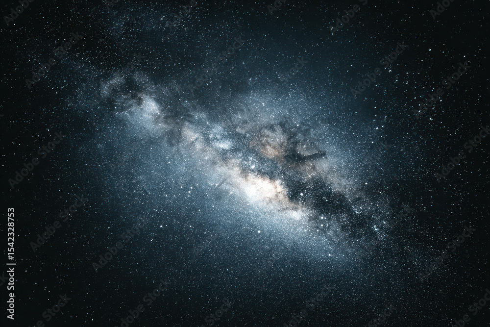 Fototapeta premium A stunning view of a galaxy showcasing its beautiful spiral structure and countless stars in deep space