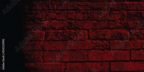 Vintage industrial wall in a profound red shade, offering a unique and edgy backdrop for creative compositions with strong shadows.
