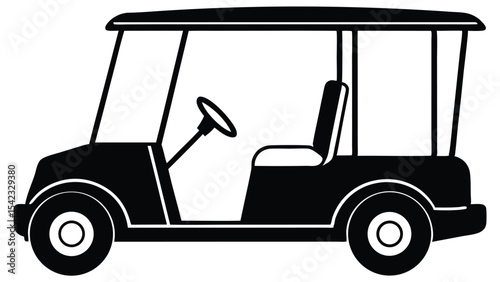 Golf cart isolated on white background
