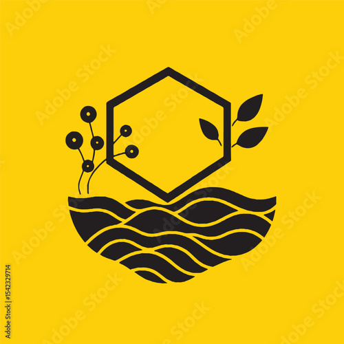 Environmental concept or ecology idea logotype design for branding or corporate identity
