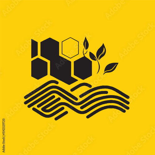 Environmental concept or ecology idea logotype design for branding or corporate identity