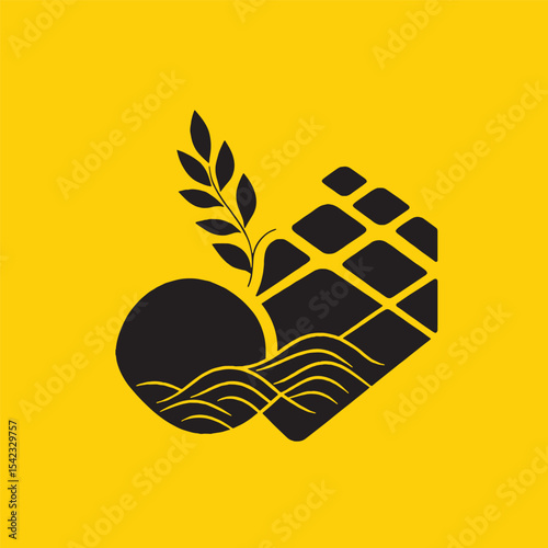 Environmental concept or ecology idea logotype design for branding or corporate identity