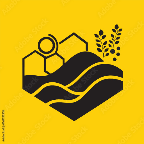 Environmental concept or ecology idea logotype design for branding or corporate identity