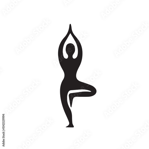 A person is Meditating or doing yoga isolated on white background