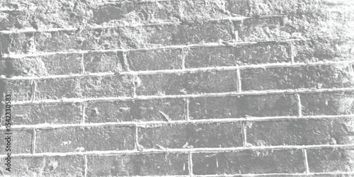 Distressed urban wall revealing the natural beauty of old cement and prominent mortar lines, conveying a sense of history.
