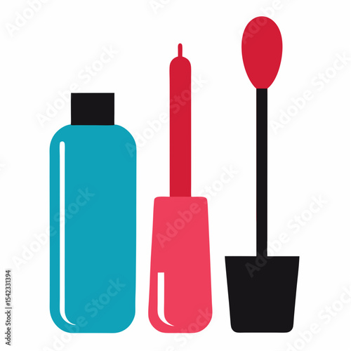 Nail polish bottles and applicator set