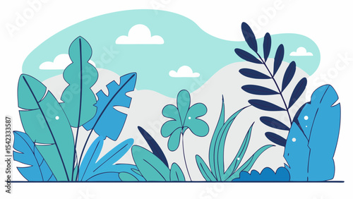 Vibrant Jungle Paradise with Tropical Flora