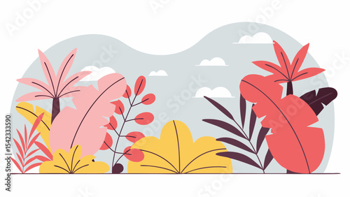 Vibrant Jungle Paradise with Lush Tropical Foliage
