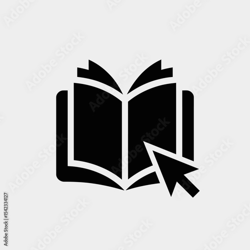 E book icon vector, Education online icon, Electronic book sign