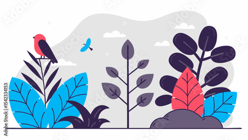 Vibrant Tropical Paradise with Lush Jungle Foliage