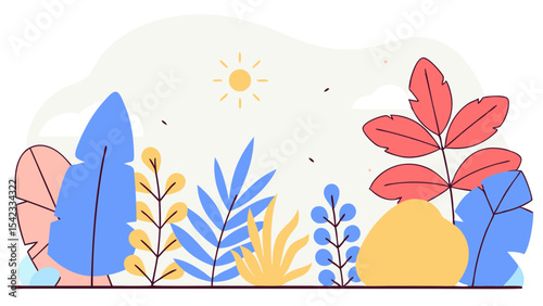 Vibrant Jungle Flora: Seamless Tropical Pattern Design